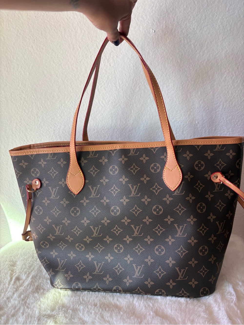 Inspired Designer Brown Monogram Tote Bag